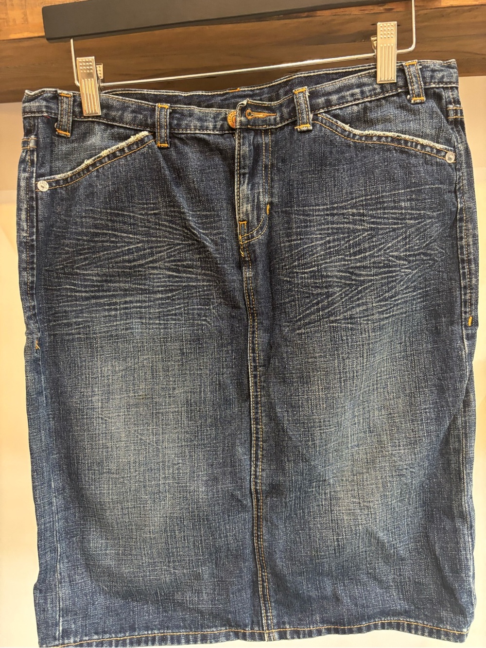 GAP Blue Denim Skirt - Relaxed Straight